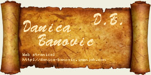 Danica Banović vizit kartica